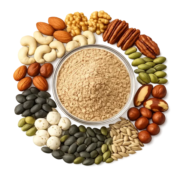 protein powder, zam zam nuts