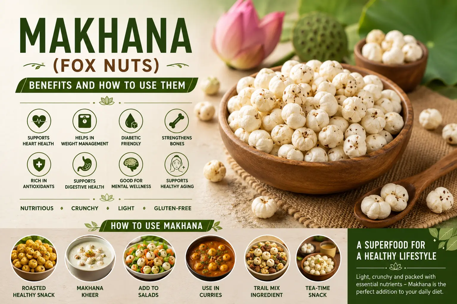 Makhana (Fox Nuts) Benefits and How to Use Them