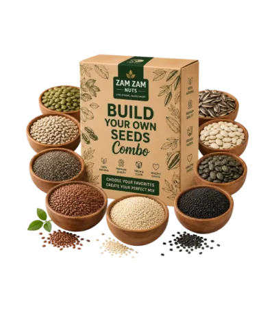 Build Your Own Healthy Seeds Combo with Chia, Flax, Pumpkin, Sunflower and Sabja Seeds – Zam Zam Nuts